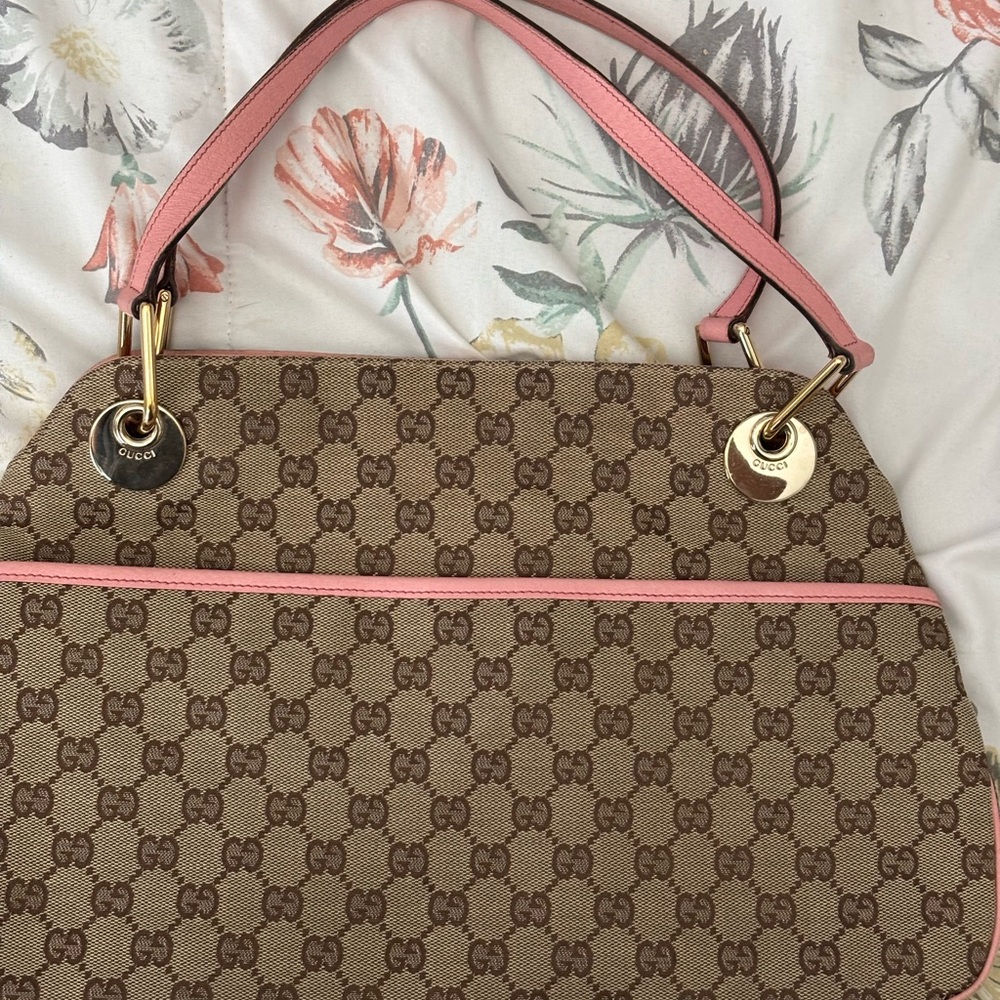 Gucci Brown and Pink Shoulder Bag